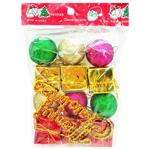 Set of Christmas Tree Decorations Multicolored 11*13cm