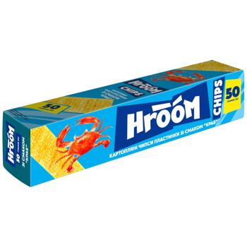 Чипсы картофельные Hroom со вкусом крабов 50г - купить, цены на Cупермаркет "Харьков" - фото 1