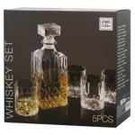 Набір для віскі Excellent Houseware Графін 900мл + Склянки 4шт