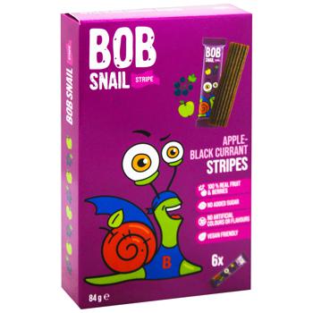 Цукерки Bob Snail яблучно-чорносмородиновий страйп 84г - купити, ціни на METRO - фото 1