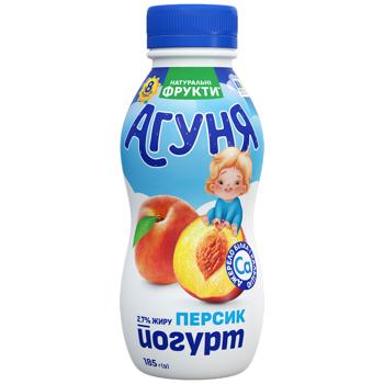 Йогурт Агуня Персик 2,7% 185г - купить, цены на КОСМОС - фото 1