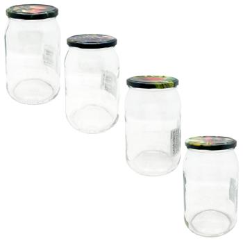 Florina Glass Jar with Steel Lid 0.9l