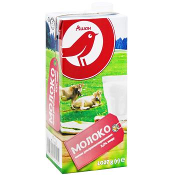 Молоко Auchan ультрапастеризованное 3,2% 1027г - купить, цены на - фото 3