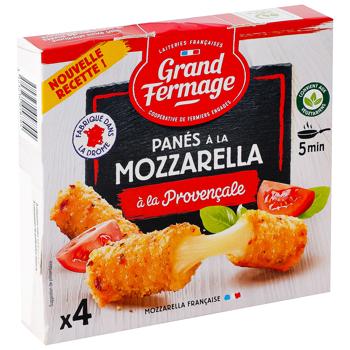 Grand Fermage Provençal Style Mozzarella Cheese Sticks in Breadcrumbs for Baking 100g - buy, prices for Auchan - photo 2