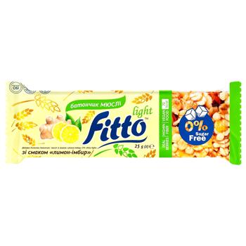 Fitto Light Lemon-Ginger Muesli Bar 25g - buy, prices for Epicentr FOOD - photo 1