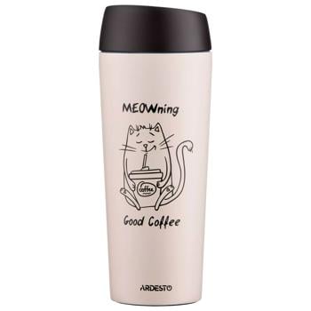 Ardesto Coffee Time Meowning Beige Thermo Mug 450ml - buy, prices for MegaMarket - photo 3