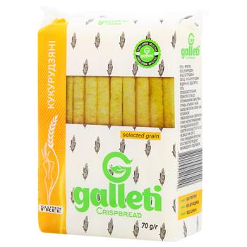 Galleti Corn Crispbread 70g - buy, prices for - photo 1