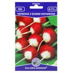 Семена Golden Garden Редис Красный с белым кончиком 20г