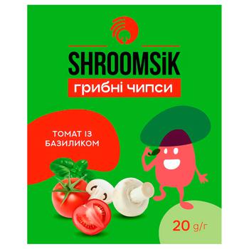 Чипси грибні Shroomsik Томат з базиліком 20г - купити, ціни на МегаМаркет - фото 2