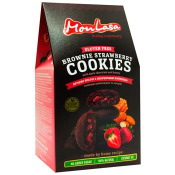 MonLasa Gluten-free Brownie Сookies with Strawberry Filling Dark Chocolate and Honey 120g - buy, prices for MegaMarket - photo 3