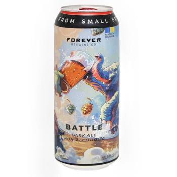 Пиво Forever Battle темне нефільтроване безалкогольне 0,5л - купити, ціни на Auchan - фото 1