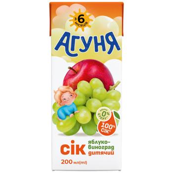 Сік Агуня яблуко-виноград 200мл - купити, ціни на КОСМОС - фото 1