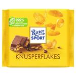 Шоколад молочний Ritter Sport з кукурудзяними пластівцями 100г