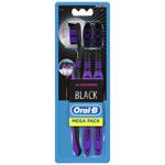 Зубна щітка Oral-B Black Всебічне чищення чорна 3шт