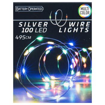 Multi Color Silver Wire Lights 100LED 495cm - buy, prices for METRO - photo 2