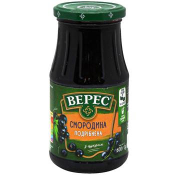 Veres Blackcurrant Chopped with Sugar Jam 600g - buy, prices for Supermarket "Kharkiv" - photo 1