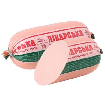 Колбаса Ходоровский Мясокомбинат Докторская вареная высший сорт натуральная оболочка