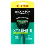 Станок Wilkinson Sword Xtreme3 Sensitive одноразовый 3+1шт