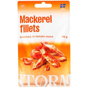 Storm Mackerel Fillets in Tomato Sauce 115g - buy, prices for - photo 1