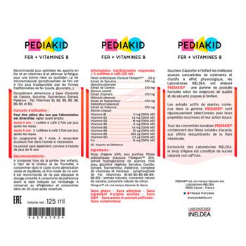 Железо и витамин В для детей Pediakid 125мл - купить, цены на Biotus - фото 2