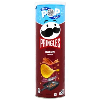 Чипси Pringles картопляні зі смаком бекону 165г