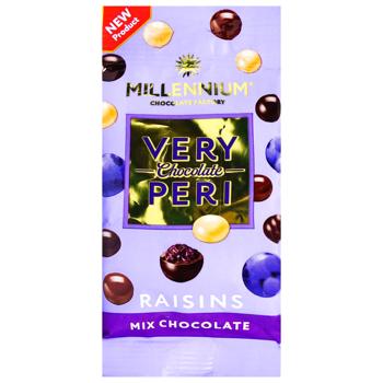 Millennium Very Peri Raisins Dragee in Black Milk and White Chocolate 45g - buy, prices for COSMOS - photo 1