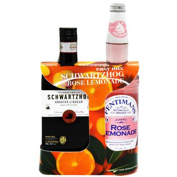 Schwartzhog Krauter Liqueur 36.7% 0.7l and Fentimans Rose Lemonade Drink 0.75l Set - buy, prices for AlcoHub - photo 1