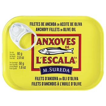 Anxoves De L'escala Anchovy Fillet in Olive Oil 80g