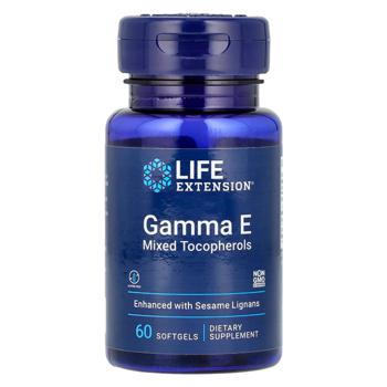 Вітамін Е Life Extension Gamma E змішані токофероли 60 гелевих капсул - купити, ціни на Біотус - фото 1