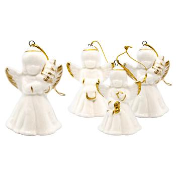 Koopman White Angel Christmas Tree Decoration 6cm - buy, prices for METRO - photo 1