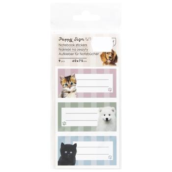 Interdruk Puppy Sing Notebook Stickers 9pcs