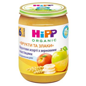 Пюре Hipp Organic Фрукты и злаки 190г - купить, цены на КОСМОС - фото 1