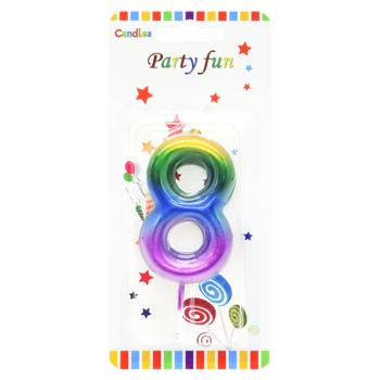 Party Fun Colored Number 8 Cake Candle - buy, prices for Tavria V - photo 1