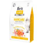Корм сухой Brit Care Haircare Healthy & Shiny Coat с курицей и лососем для длинношерстных кошек 2кг