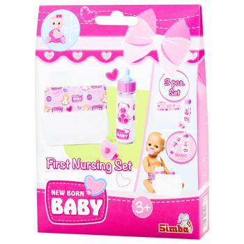 Simba Toys New Born Baby Accessories Set for Dolls 3pcs - buy, prices for MegaMarket - photo 1