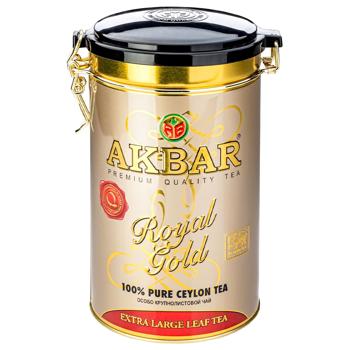 Black tea Akbar Royal Gold big leaf 150g - buy, prices for ULTRAMARKET - photo 1