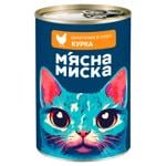 Корм вологий М'ясна Миска з куркою для котів 415г