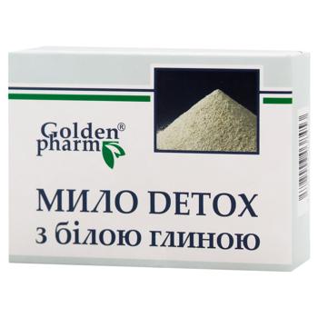 Мыло твердое Golden Pharm Detox с белой глиной 70г - купить, цены на МегаМаркет - фото 1