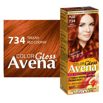 Крем-краска для волос устойчивая AVENA Gloss Color 734 Тициан - купить, цены на Идеал - фото 2