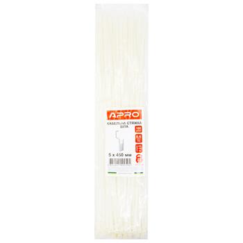 Apro White Cable Ties 5*450mm 100pcs - buy, prices for ULTRAMARKET - photo 1