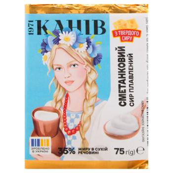Kaniv Smetankovyi Processed Cheese 40% 75g - buy, prices for EKO Market - photo 2