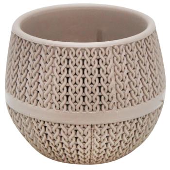 Amasra Mocha Round Flower Pot 130ml - buy, prices for MegaMarket - photo 1