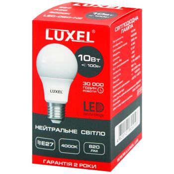 Luxel LED Ball Neutral Light Lamp 9W A60 E27 4000K 060-NE - buy, prices for - photo 2