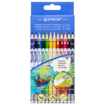 Acmeliae Erasable Colored Pencils 12 colors - buy, prices for ULTRAMARKET - photo 1