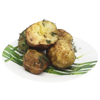 Baked Young Potatoes with Garlic Sauce