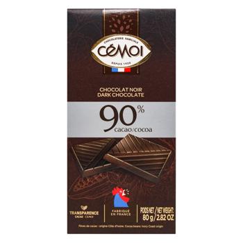 Шоколад чорний Cemoi 90% 80г