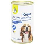 Auchan Wet Food with Turkey for Dogs 1240g