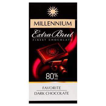 Millennium Favorite Brut Dark Chocolate 80% 100g - buy, prices for Torba - photo 1