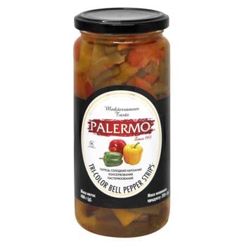 Palermo Tri-Color Pasteriuzed Bell Pepper Strips 500ml - buy, prices for NOVUS - photo 1