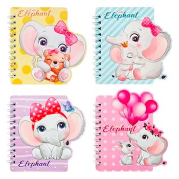 Блокнот Weibo Слоник на пружине 13*10см - купить, цены на Таврия В - фото 1